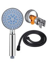 Luna 5 Fonksiyonlu Duş Başlığı + Siyah Duş Hortumu + Vakumlu Mafsal Duş Takımı