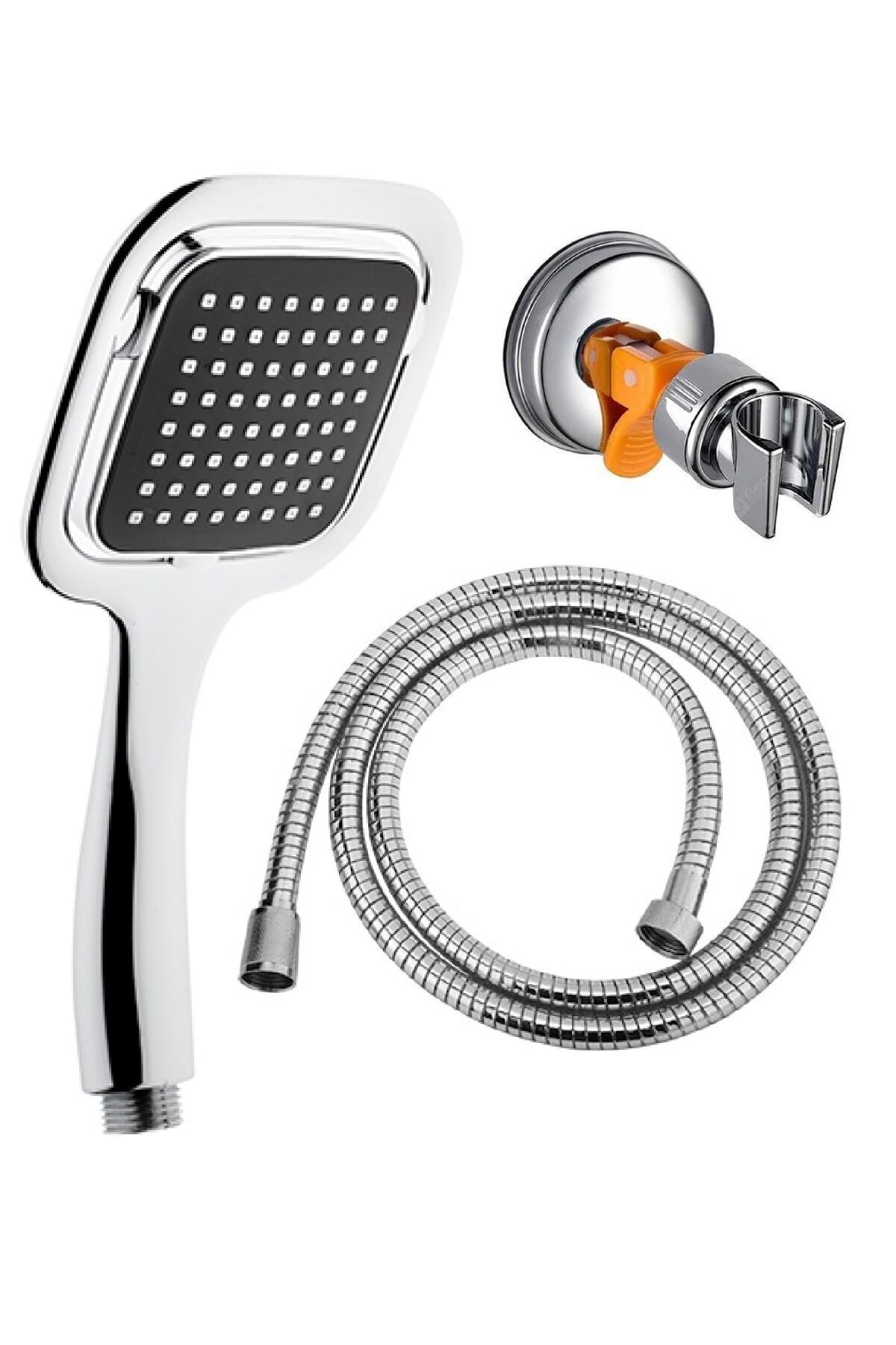 Elite Duş Başlığı + Duş Hortumu + Vakumlu Mafsal Duş Takımı Duş Seti