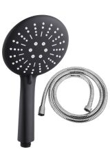 Star 3 Fonksiyonlu Siyah Duş Başlığı Duş Hortumu Duş Takımı Duş Seti