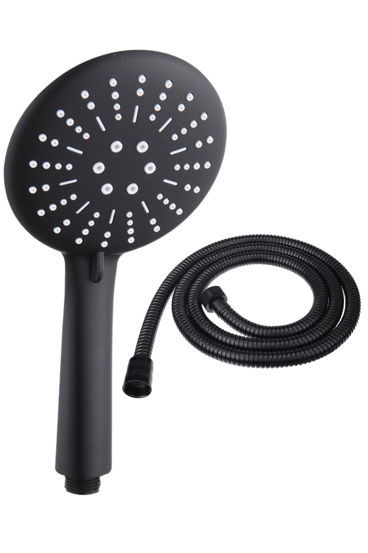 Star 3 Fonksiyonlu Siyah Duş Başlığı Siyah Duş Hortumu Duş Takımı Duş Seti