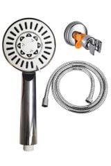 Marin 5 Fonksiyonlu Duş Başlığı + Duş Hortumu + Vakumlu Mafsal Duş Seti