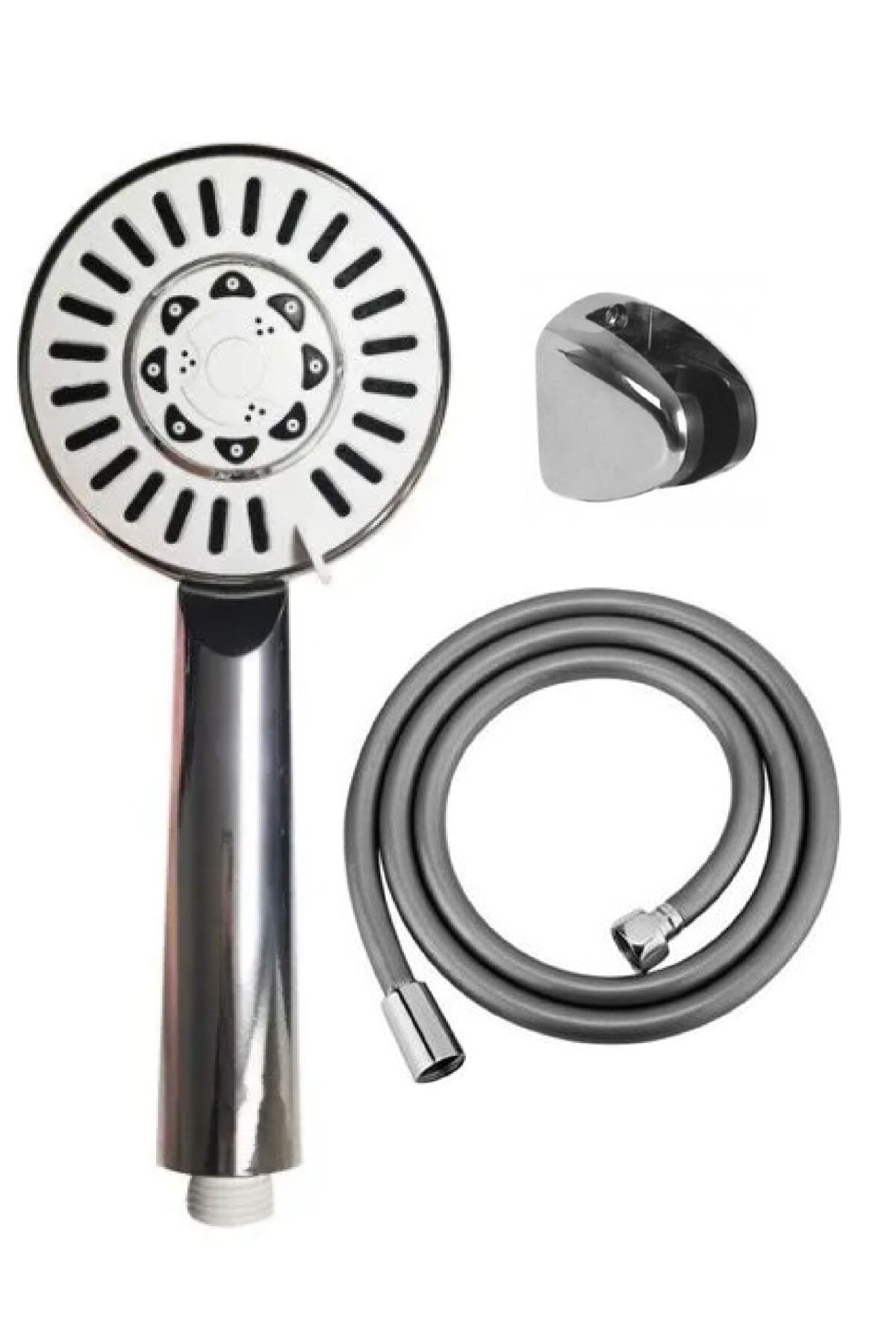 Marin 5 Fonksiyonlu Duş Başlığı + Pvc Duş Hortumu + Mafsal Duş Seti