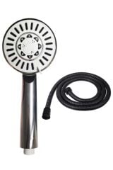 Marin 5 Fonksiyonlu Duş Başlığı + Siyah Duş Hortumu Duş Takımı Duş Seti