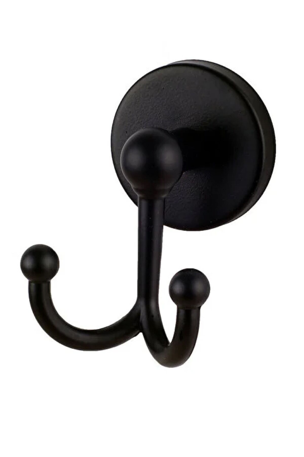 Base Mat Siyah Ikili Bornoz Askılık