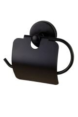 Base Mat Siyah Kağıtlık Tuvalet Kağıtlığı