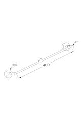Desing Paslanmaz Uzun Havluluk 40 Cm