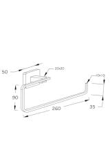 Kare Mat Siyah Kapaksız Kağıtlık + Kağıt Havluluk + Uzun Havluluk Banyo Seti