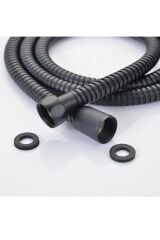 Arya Duş Başlığı + Siyah Duş Hortumu + Mafsal Duş Takımı Duş Seti