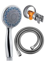 Gediz 4 Fonksiyonlu Duş Başlığı + Pvc Duş Hortumu + Vakumlu Mafsal Duş Seti