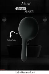 Star 3 Fonksiyonlu Mat Siyah Geniş Yüzey Duş Başlığı