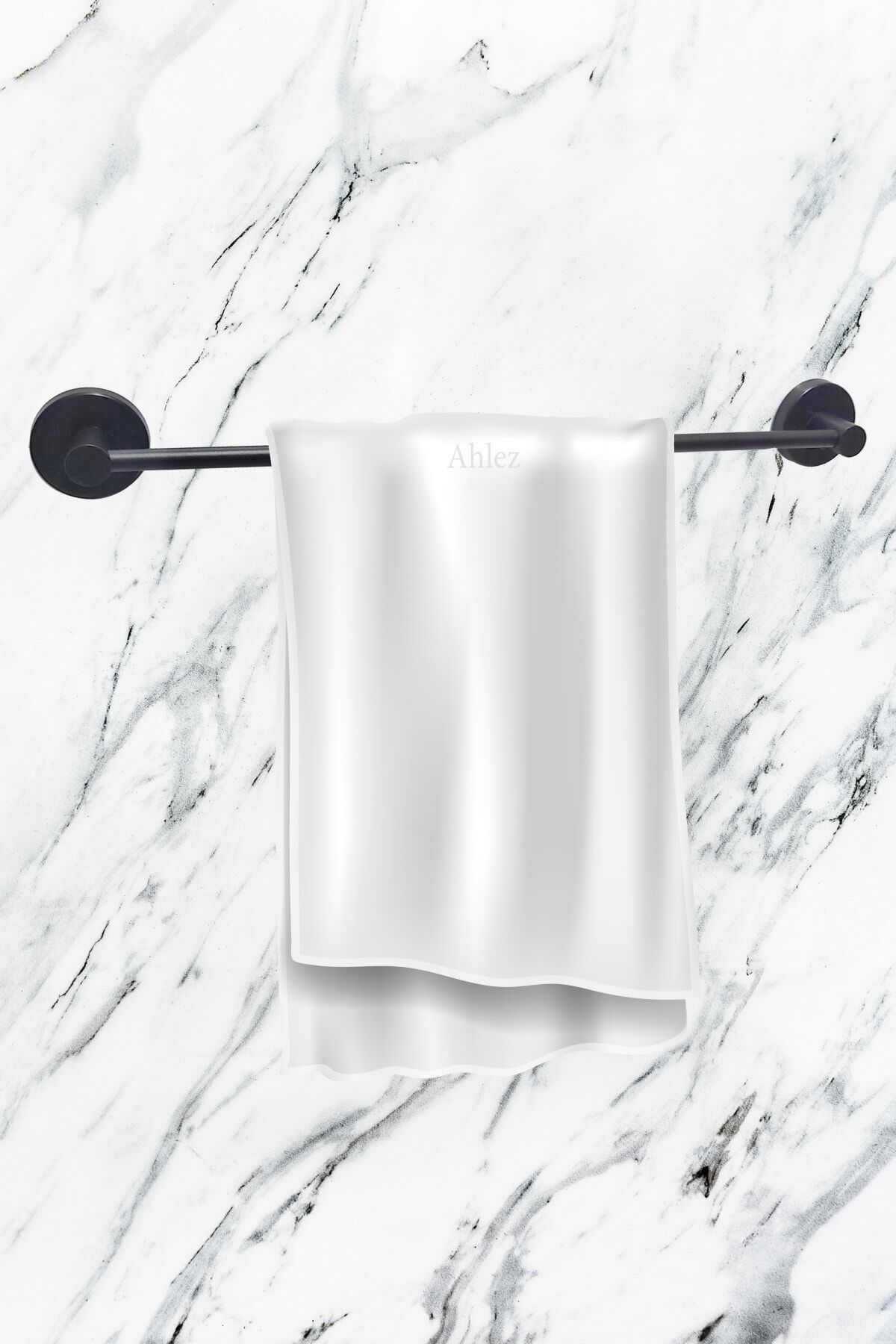 Ceyhan Mat Siyah Paslanmaz Banyo Uzun Havluluk