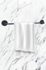 Ceyhan Mat Siyah Paslanmaz Banyo Uzun Havluluk