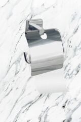 Pasifik Kare Krom Paslanmaz Kapaklı Tuvalet Kağıtlığı - Kağıtlık