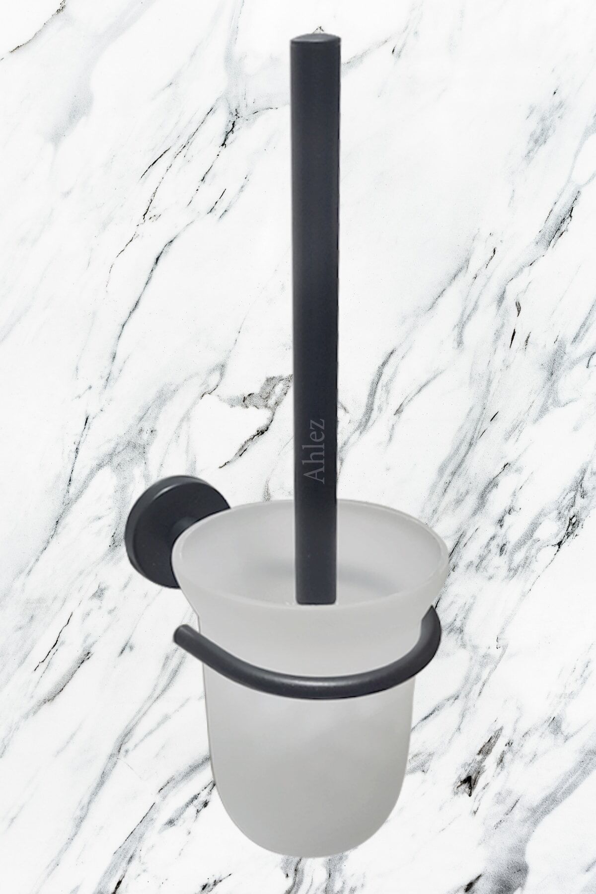 Ceylan Mat Siyah Paslanmaz Klozet Temizleme Fırçası