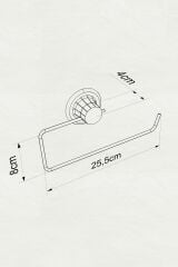 Vega Yapışkanlı Vakumlu Kağıt Havluluk Krom