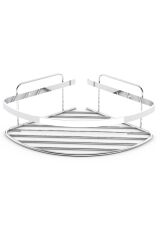 Ömür Boyu Paslanmaz Krom Tek Katlı Köşe Süngerlik Şampuanlık Duş Rafı