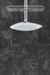 Bianco Tepe Duş Başlığı Başlık Kireç Kırıcılı Sistem 20x20 Cm