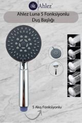 Luna 5 Fonksiyonlu Duş Başlığı + Vakum Mafsal + Duş Hortumu Duş Takımı