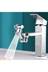 1080 Derece Dönebilen Batarya Musluk Başlığı Krom Batarya 2 Fonksiyonlu Musluk Başlığı