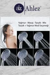 Pena 5 Fonksiyonlu Duş Başlığı Ve Ince Örgülü Duş Hortumu Duş Takımı