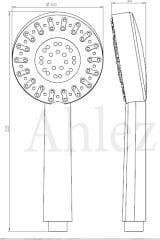 Tondo 5 Fonksiyonlu Duş Başlığı Vakumlu Mafsal Duş Hortumu Duş Seti Duş Sistemi