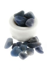 Mavi Kuvars Ham Doğal Tamburlu Doğal Parça Taş 1 Adet