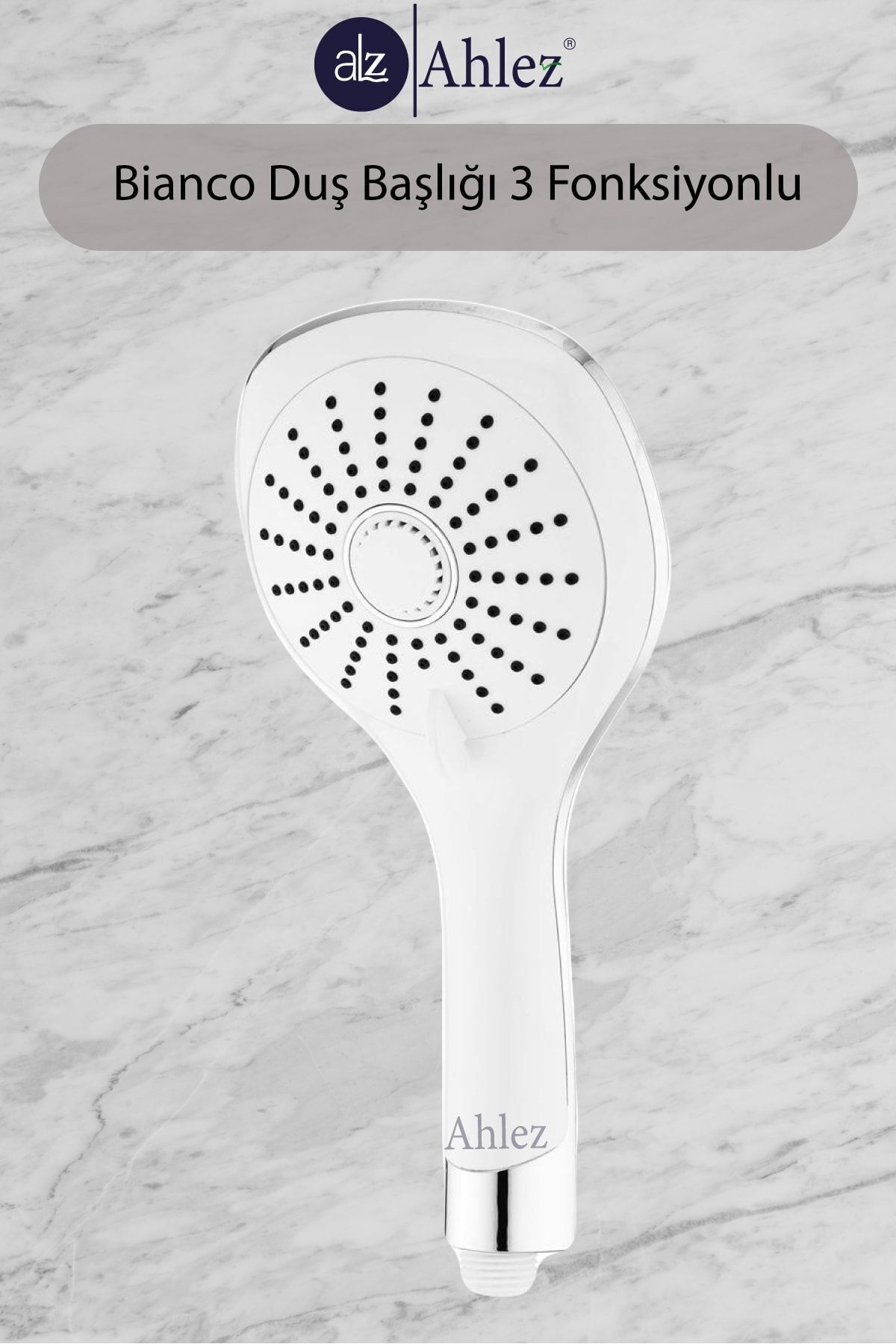 Bianco 3 Fonksiyonlu Duş Başlığı El Duşu Poşetli El Duşu
