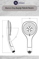 Bianco 3 Fonksiyonlu Duş Başlığı Duş Hortumu Hediyeli