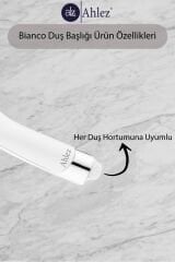 Bianco 3 Fonksiyonlu Duş Başlığı + Pvc Duş Hortumu + Vakumlu Mafsal Duş Takımı Duş Seti