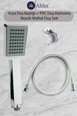 Arya Duş Başlığı + Pvc Duş Hortumu + Büyük Mafsal Duş Takımı Duş Seti