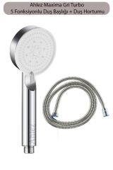 Maxima Krom Turbo 5 Fonksiyonlu Duş Başlığı Ve Duş Hortumu Duş Seti