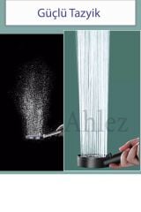 Maxima Krom Turbo 5 Fonksiyonlu Duş Başlığı , Duş Hortumu Ve Mafsal 3'lü Set