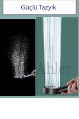 Maxima Krom Turbo 5 Fonksiyonlu Duş Başlığı Ve Pvc Duş Hortumu Duş Takımı Seti