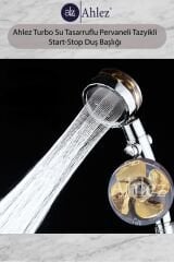 Su Tasarruflu 360 Derece Dönebilen Turbo Pervaneli Tazyikli Duş Başlığı