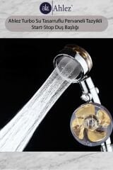Turbo Pervaneli Jet Fan Duş Başlığı + Duş Hortumu Duş Takımı Duş Seti