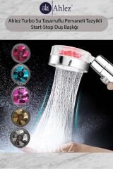 Turbo Pervaneli Duş Başlığı + Pvc Duş Hortumu Duş Takımı Duş Seti