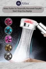 Turbo Pervaneli Duş Başlığı + Pvc Duş Hortumu + Vakumlu Mafsal Duş Takımı