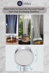 Turbo Pervaneli Duş Başlığı + Pvc Duş Hortumu + Vakumlu Mafsal Duş Takımı
