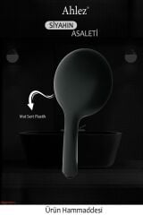 Star 3 Fonksiyonlu Duş Başlığı + Siyah Pvc Duş Hortumu + Siyah Mafsal Duş Takımı