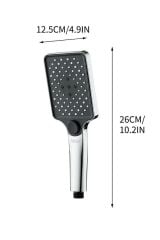 Aqua 3 Fonksiyonlu Kare Duş Seti – Duş Başlığı 150 Cm Pvc Hortum Krom Mafsal