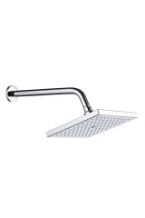 Ankastre Tepe Duş Başlığı-Krom Ankastre 20x20cm (Uzun Borulu)