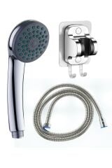 Caprice Duş Başlığı , Askılıklı Yapışkanlı Duş Mafsalı ve Örgülü Duş Hortumu Duş Takımı