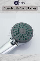 Caprice Duş Başlığı , Askılıklı Siyah Yapışkanlı Duş Mafsalı ve Örgülü Siyah Duş Hortumu Duş Takımı