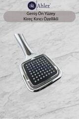 Siyah Kare El Duşu , Yapışkanlı Mafsal ve Örgülü Duş Hortumu Seti