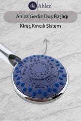 Gediz Fonksiyonlu Duş Başlığı , Lifli Siyah Yapışkanlı Mafsal ve Örgülü Duş Hortumu Seti