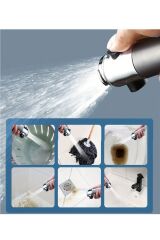 Masajlı 3 Fonksiyonlu El Duşu ve Siyah Örgülü Duş Hortumu Duş Seti