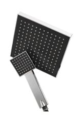 Duş Başlığı Kare Tepeleme ve El Duş Başlığı Krom Banyo Duş Seti