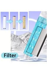 Turbo Jet Filtreli 5 Fonksiyonlu Beyaz Çelik Su Tasarruflu Yüksek Basınçlı Duş Başlığı El Duşu