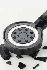 Siyah Filtreli 5 Fonksiyon Çelik Duş Başlığı Duş Hortumu Siyah Yapışkan Mafsal Duş Seti