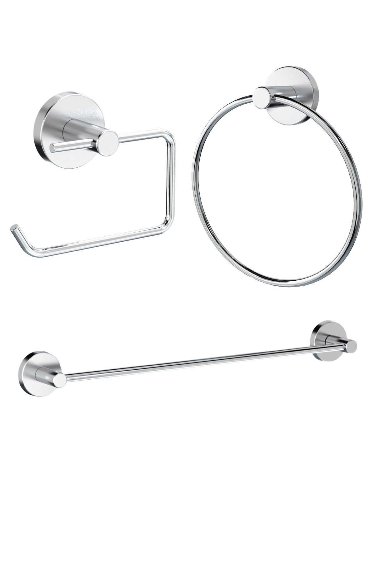 Dolce Kapaksız Kağıtlık + Yuvarlak Havluluk + Uzun Havluluk Banyo Set